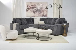 Mor Furniture Sectionals|Casper 3 Piece Loveseat Sectional In Pony Slate