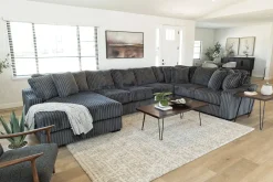 Mor Furniture Sectionals|Casper 4 Piece Sofa Chaise Sectional In Pony Slate, Left Facing
