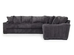 Mor Furniture Sectionals|Casper 3 Piece Sofa Sectional In , Left Facing Pony Slate