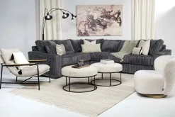 Mor Furniture Sectionals|Casper 3 Piece Sofa Sectional In , Left Facing Pony Slate
