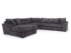 Mor Furniture Sectionals|Casper 4 Piece Xl Loveseat Chaise Sectional In Pony Slate, Left Facing