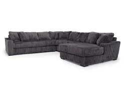 Mor Furniture Sectionals|Casper 4 Piece Xl Loveseat Chaise Sectional In Pony Slate, Left Facing