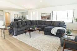 Mor Furniture Sectionals|Casper 4 Piece Xl Loveseat Chaise Sectional In Pony Slate, Left Facing