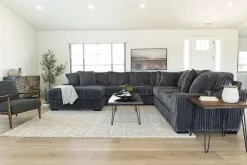 Mor Furniture Sectionals|Casper 4 Piece Xl Loveseat Chaise Sectional In Pony Slate, Left Facing