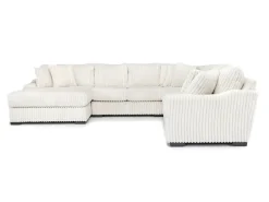 Mor Furniture Sectionals|Casper 4 Piece Xl Loveseat Chaise Sectional In Pony Slate, Left Facing