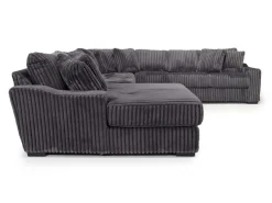 Mor Furniture Sectionals|Casper 4 Piece Xl Loveseat Chaise Sectional In Pony Slate, Left Facing