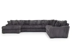 Mor Furniture Sectionals|Casper 4 Piece Xl Sofa Chaise Sectional In Pony Slate, Left Facing