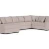 Mor Furniture Sectionals|Casper Crypton Performance Extra Large Tux Sofa Chaise Sectional In Custom, Left Facing
