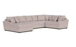 Mor Furniture Sectionals|Casper Crypton Performance Extra Large Tux Sofa Chaise Sectional In Custom, Left Facing