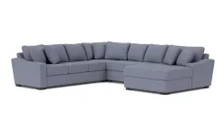 Mor Furniture Sectionals|Casper Crypton Performance Extra Large Tux Loveseat Chaise Sectional In Custom, Left Facing