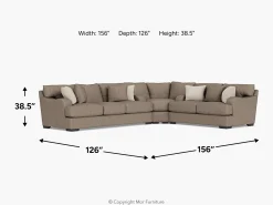 Mor Furniture Sectionals|Catamaran 3 Piece Reversible Chaise Sectional In Coconut Stone
