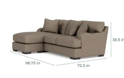 Mor Furniture Sofas|Catamaran Reversible Sofa Chaise In Coconut Stone
