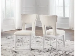 Mor Furniture Seating For 6|Dining Room Sets|Chalanna Dining Table & 6 Chairs In White