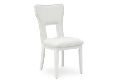 Mor Furniture Dining Chairs|Chalanna Upholstered Side Chair In White, Set Of 2