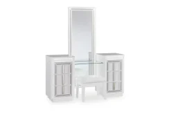 Mor Furniture Vanities & Mirrors|Chalanna Vanity, Mirror & Stool In White