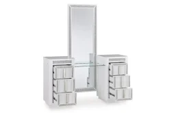 Mor Furniture Vanities & Mirrors|Chalanna Vanity, Mirror & Stool In White