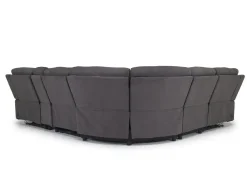 Mor Furniture Reclining Sectionals|Sectionals|Chanell 6 Piece 2 Power Sectional W/ 2 Power Armless Recliner In New Nappa Gray