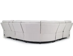 Mor Furniture Reclining Sectionals|Sectionals|Chanell 6 Piece 2 Power Sectional W/ 2 Power Armless Recliner In New Nappa Gray