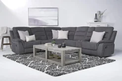 Mor Furniture Sectionals|Chanell 6 Piece Reclining Sectional W/ Armless Recliner In New Nappa Gray