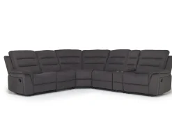 Mor Furniture Reclining Sectionals|Sectionals|Chanell 6 Piece Reclining Sectional In New Nappa Gray