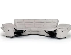 Mor Furniture Reclining Sectionals|Sectionals|Chanell 6 Piece Reclining Sectional In New Nappa Gray