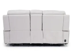 Mor Furniture Reclining Loveseats|Loveseats|Chanell 2 Power Console Loveseat In New Nappa Gray
