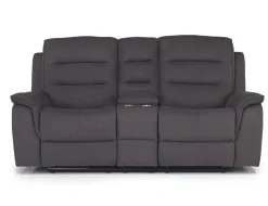Mor Furniture Reclining Sofas|Loveseats|Chanell Reclining Console Loveseat In New Nappa Light Gray