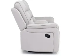 Mor Furniture Reclining Sofas|Loveseats|Chanell Reclining Console Loveseat In New Nappa Light Gray