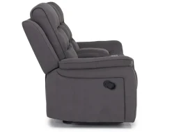 Mor Furniture Reclining Sofas|Loveseats|Chanell Reclining Console Loveseat In New Nappa Light Gray