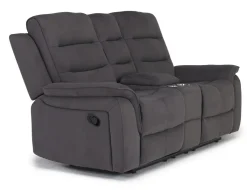 Mor Furniture Reclining Sofas|Chanell Reclining Sofa & Console Loveseat In New Nappa Gray
