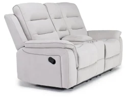 Mor Furniture Reclining Sofas|Chanell Reclining Sofa & Console Loveseat In New Nappa Gray