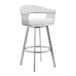 Mor Furniture Barstools|Chelsea Swivel Barstool In White