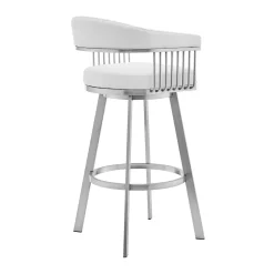 Mor Furniture Barstools|Chelsea Swivel Barstool In White