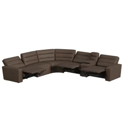 Mor Furniture Sectionals|Chelsey 6 Piece Power Sectional W/ Power Armless Recliner In Bozeman Saddle