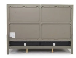 Mor Furniture Upholstered Beds|Beds|Chloe Upholstered Panel Bed In Gray/White, Queen