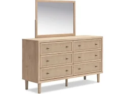 Mor Furniture Bedroom Sets|Cielden Panel Bed, Dresser, Mirror & Nightstand In Tan, Twin