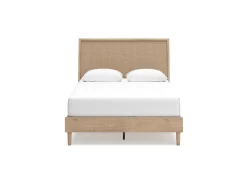 Mor Furniture Bedroom Sets|Cielden Panel Bed, Dresser, Mirror & Nightstand In Tan, Twin