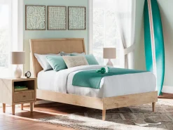 Mor Furniture Beds|Cielden Panel Bed In Tan, Twin