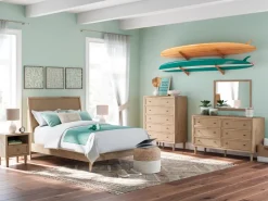 Mor Furniture Beds|Cielden Panel Bed In Tan, Twin