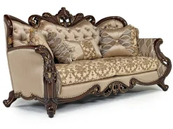 Mor Furniture Living Room Sets|Constantine Sofa & Loveseat In Gold