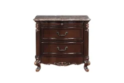 Mor Furniture Bedroom Sets|Constantine Upholstered Bed, Dresser, Mirror & Nightstand In Cherry, Queen