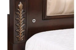 Mor Furniture Upholstered Beds|Beds|Constantine Upholstered Bed In Cherry, Queen