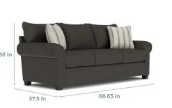 Mor Furniture Sleeper Sofas|Sofas|Cordoba Queen Sleeper Sofa In Splash Charcoal