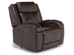Mor Furniture Recliners|Cortez Power Recliner In Dark Brown Leather