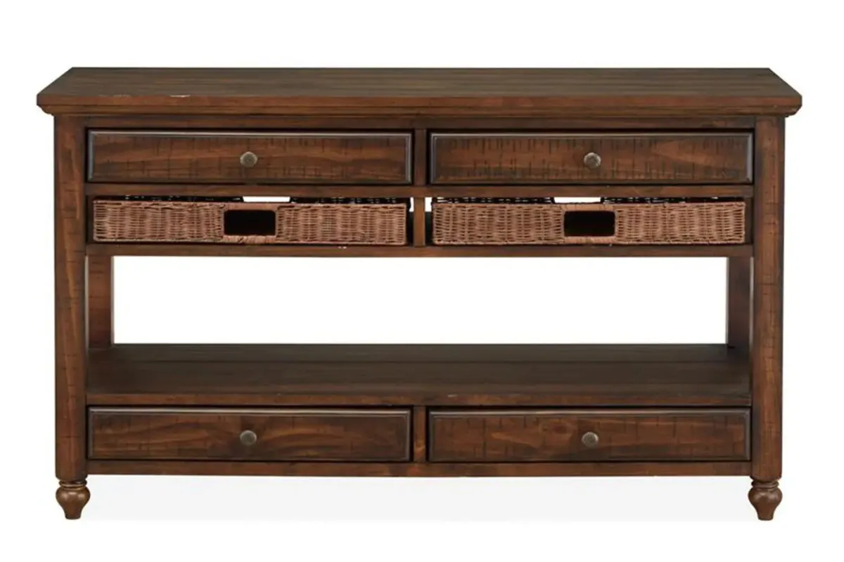 Mor Furniture Sofa & End Tables|Cottage Lane Sofa Table In Brown