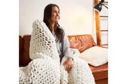 Mor Furniture Duvets & Coverlets|Duvets & Coverlets|Cotton Weighted Blanket In Cream, Twin/Full