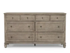 Mor Furniture Bedroom Sets|Country Side Canopy Bed, Dresser, Mirror & 2 Drawer Nightstand In Brown, Queen