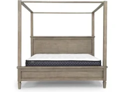 Mor Furniture Beds|Country Side Canopy Bed In Brown, Queen