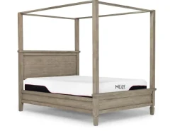 Mor Furniture Beds|Country Side Canopy Bed In Brown, Queen