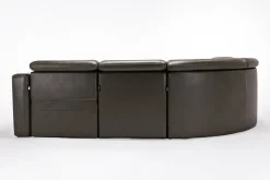 Mor Furniture Reclining Sectionals|Reclining Sofas|Cove 5 Piece 2 Power Sectional In Gray Leather